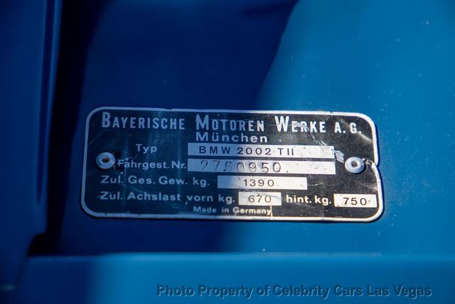 1972 BMW 2002 tii frame off restoration  - 23018229 - 50