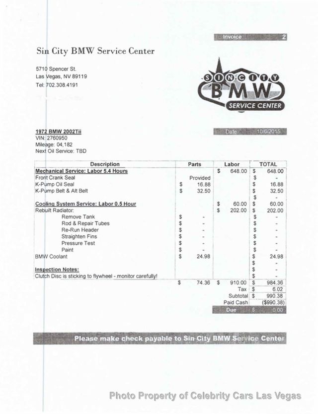 1972 BMW 2002 tii frame off restoration  - 23018229 - 66