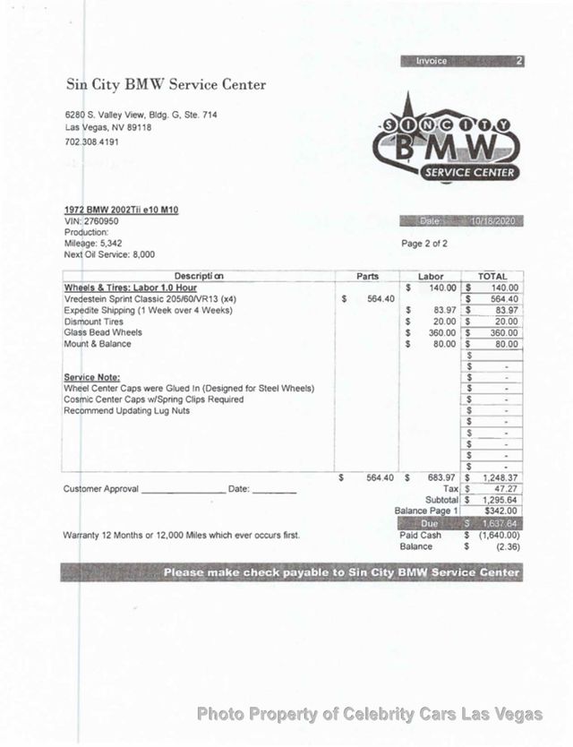 1972 BMW 2002 tii frame off restoration  - 23018229 - 71