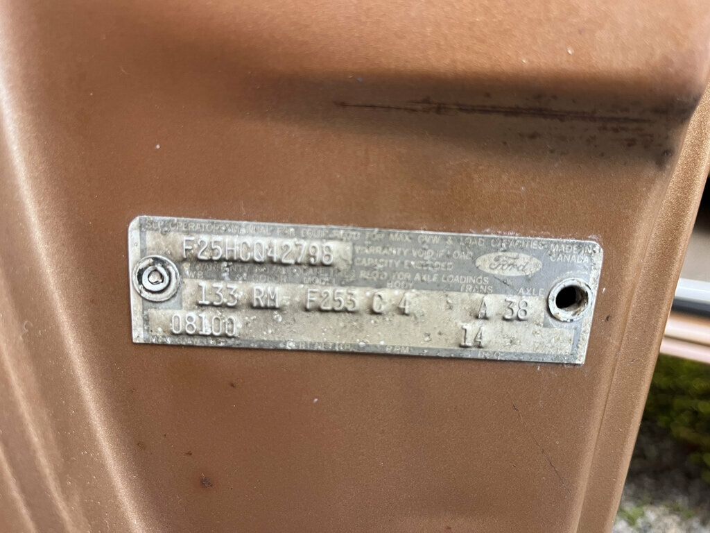 1973 Ford F250 Regular Cab Long Bed Ranger Camper Special - 23066489 - 19