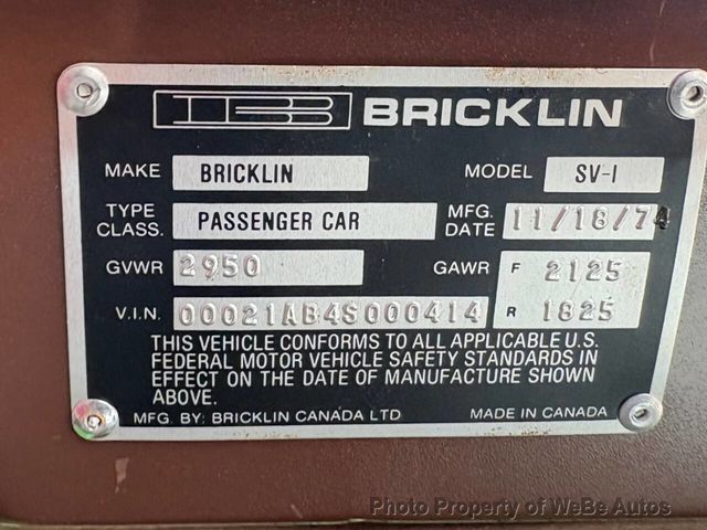 1974 Bricklin SV-1  - 22937439 - 35