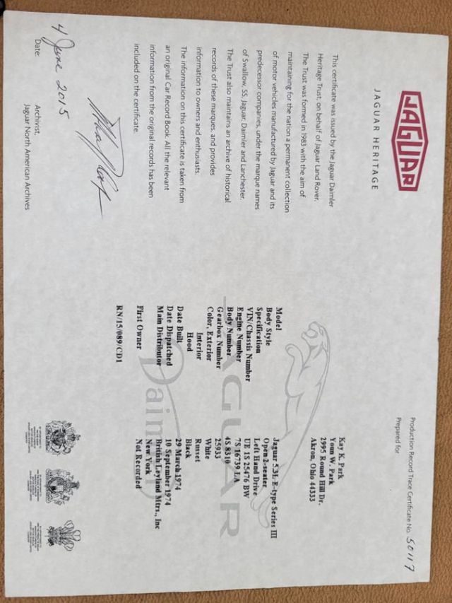 1974 Jaguar XKE XKE ROADSTER - 21105223 - 42