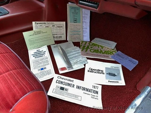 1977 Chevrolet Camaro JUST SOLD > LT with Glass T-Tops - 23015337 - 13