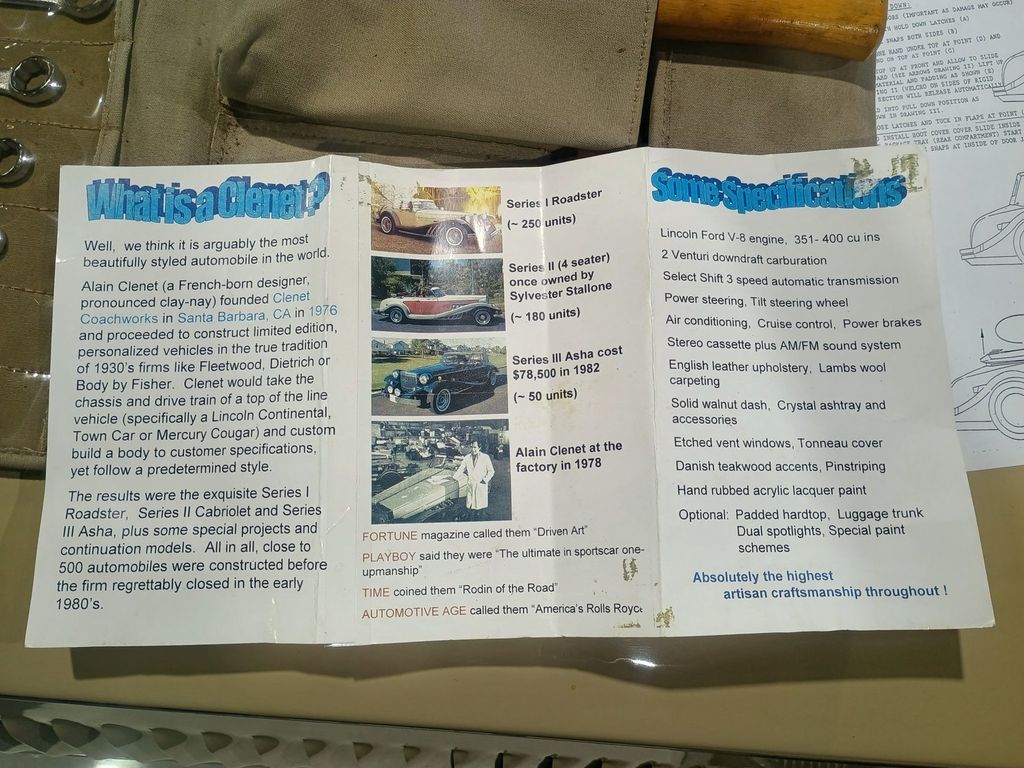 1977 Clenet Convertible CLENET COACHWORKS SERIES 1 NO. 13/250 - 22866940 - 72