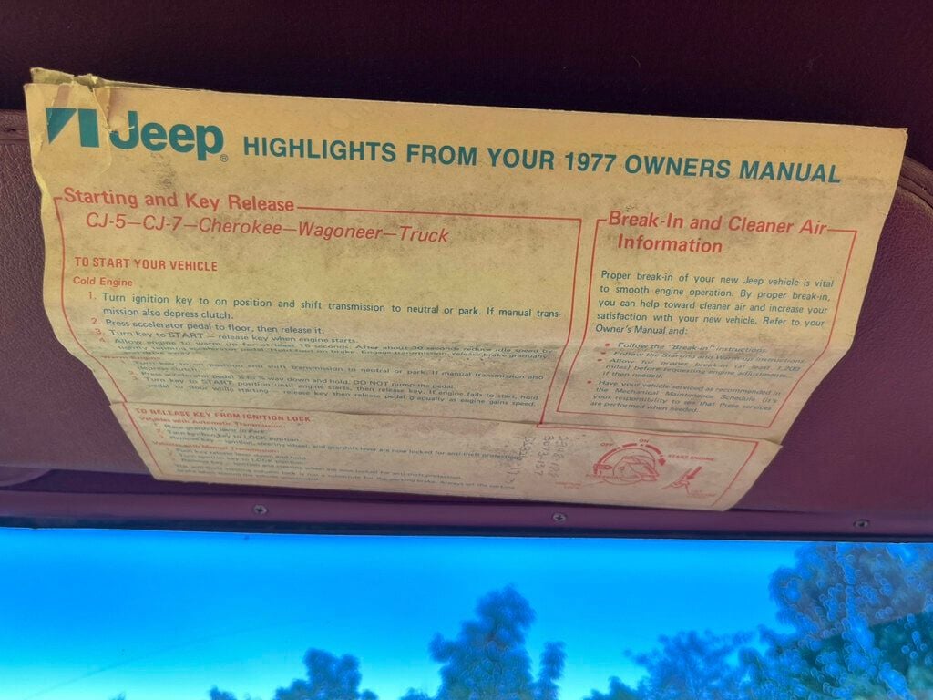 1977 Jeep Wagoneer Rare 1-Owner 401 with Great Factory Options 4x4 Waggy - 22963970 - 83