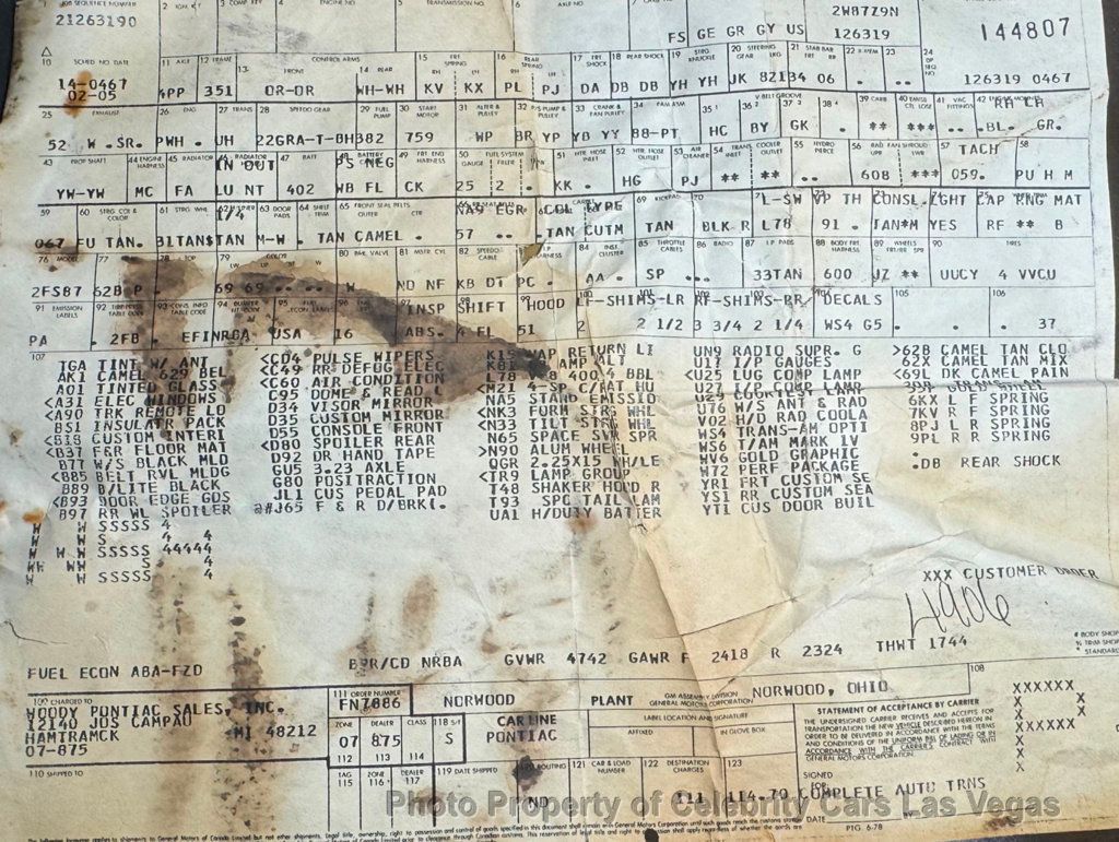 1979 Pontiac Firebird Trans Am WS6 Manual 400 cu V8 - 22836328 - 13