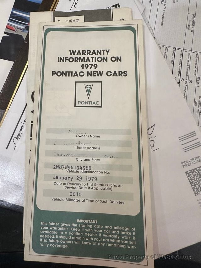 1979 Pontiac Trans Am Survivor For Sale - 23002319 - 29