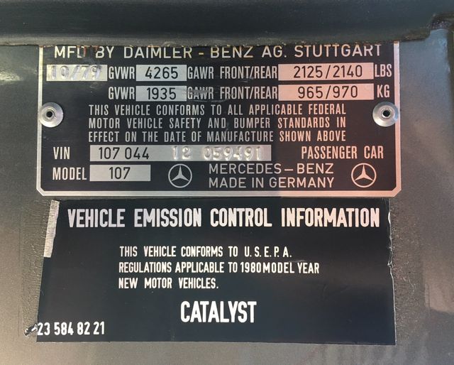 1980 Mercedes-Benz 450SL R107 Convertible - 16155829 - 19