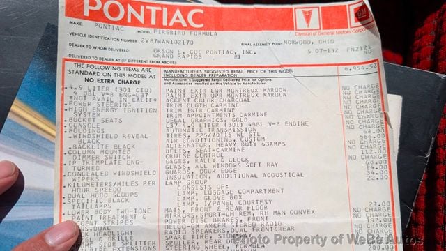 1980 Pontiac Firebird W66 Formula For Sale - 22902799 - 64