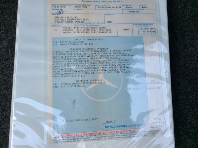 1981 Mercedes-Benz 240 Base Trim - 20226170 - 75