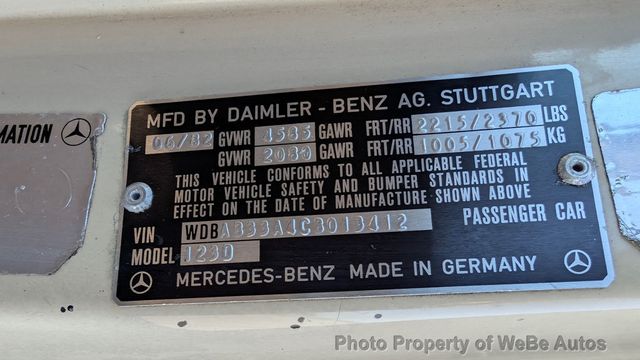 1982 Mercedes-Benz 300 D For Sale - 22863538 - 90