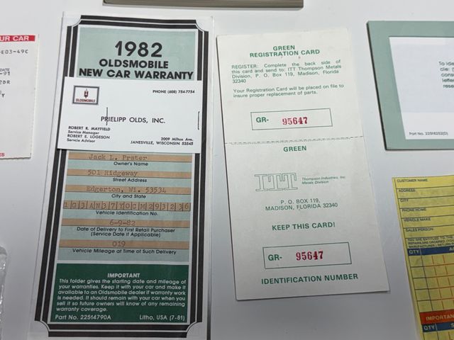 1982 Oldsmobile Delta 88 ONLY 8,927 ORIGINAL MILES - ONLY 2 OWNERS - 22982700 - 97