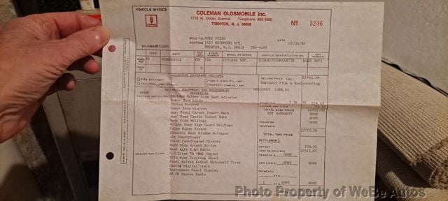 1983 Oldsmobile Cutlass Supreme Brougham For Sale - 22964427 - 54
