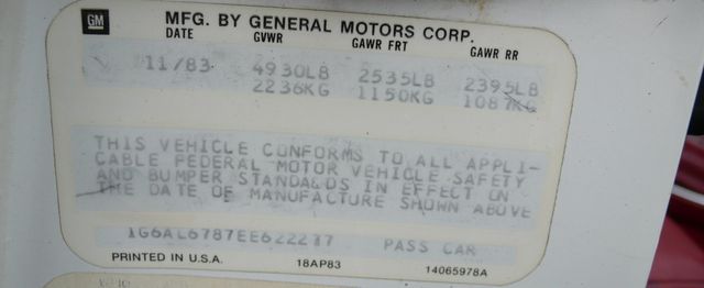 1984 Cadillac Eldorado Biarritz - 18416767 - 75