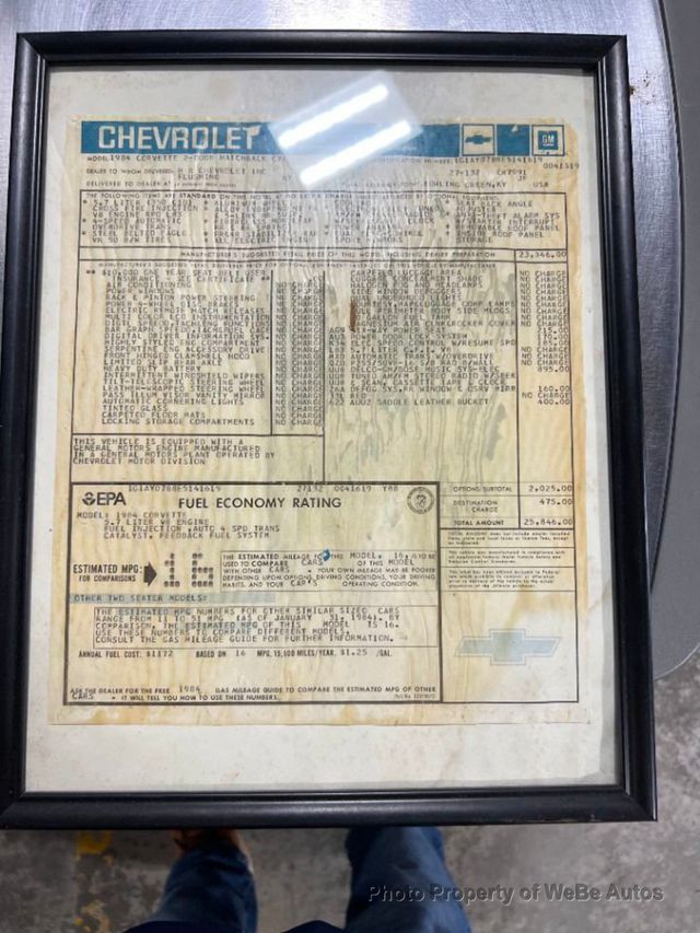 1984 Chevrolet Corvette Base 2dr Hatchback - 22037052 - 37