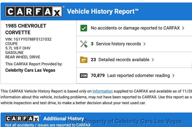 1985 Chevrolet Corvette 383 Stroker, 412 HP $60k+ invested! - 22951888 - 9