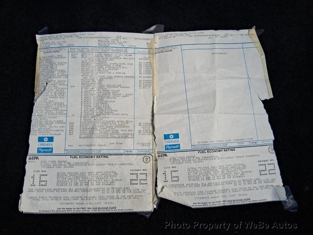 1985 Chrysler Fifth Avenue Base 4dr Sedan - 22997895 - 16