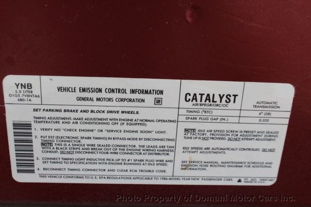 1986 Chevrolet Camaro IROC Z28 , T-TOPS ,575 MILES, OWN FOR $ 509 - 21426846 - 60