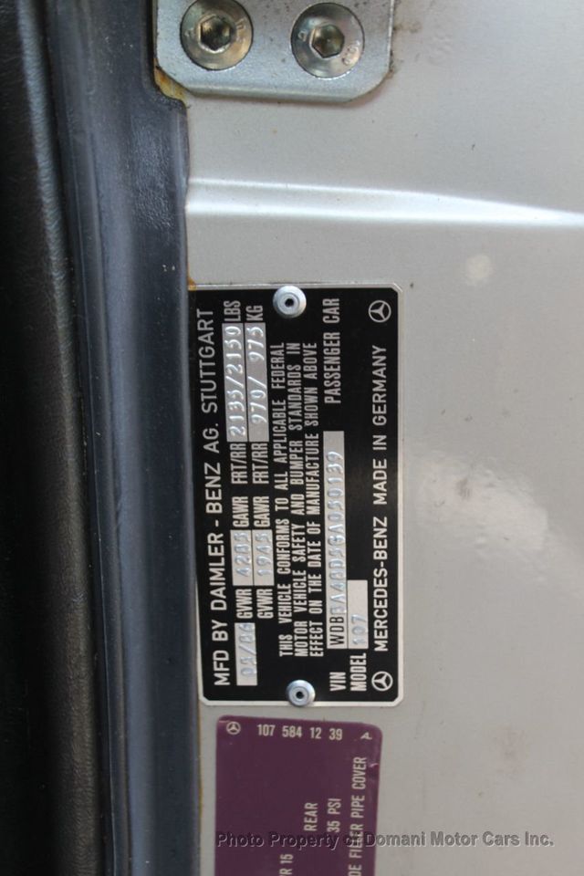 1986 Mercedes-Benz 560 HARDTOP INCLUDED ,FACTORY BOOKS AND 3 KEYS - 21741155 - 27