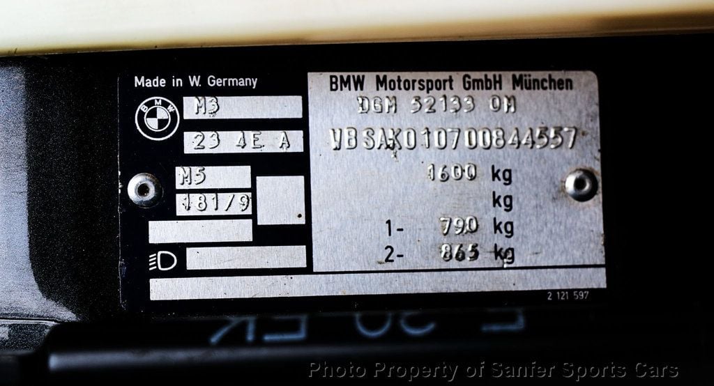 1987 BMW 3 Series M3 - 23063491 - 41