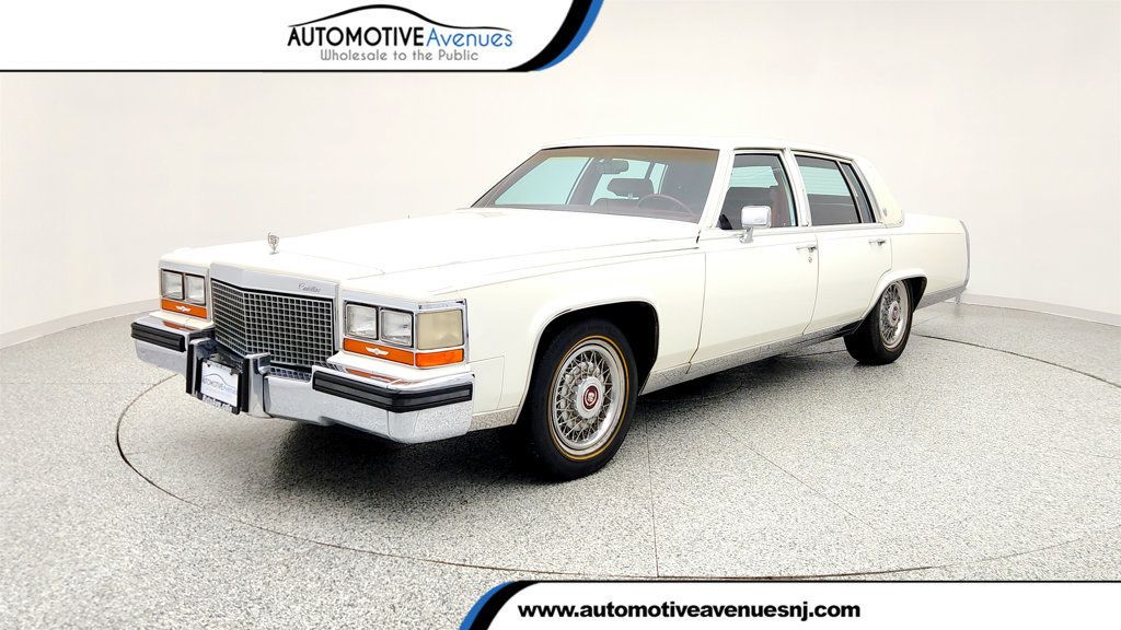 1987 Cadillac Brougham 4dr Sedan with Sunroof, Red Interior & Smartphone Integration - 22971794 | Video 1