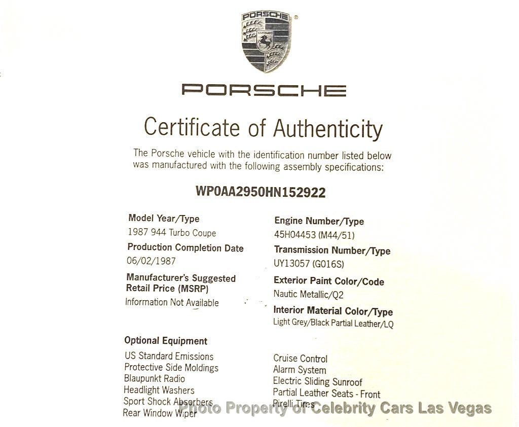 1987 Porsche 944 Strosek, Gemballa-- 944 Turbo (CUSTOM BUILD )  - 21341714 - 12