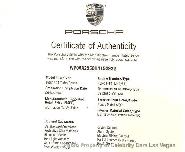 1987 Porsche 944 Turbo (CUSTOM BUILD ) Strosek, Gemballa - 21341714 - 12