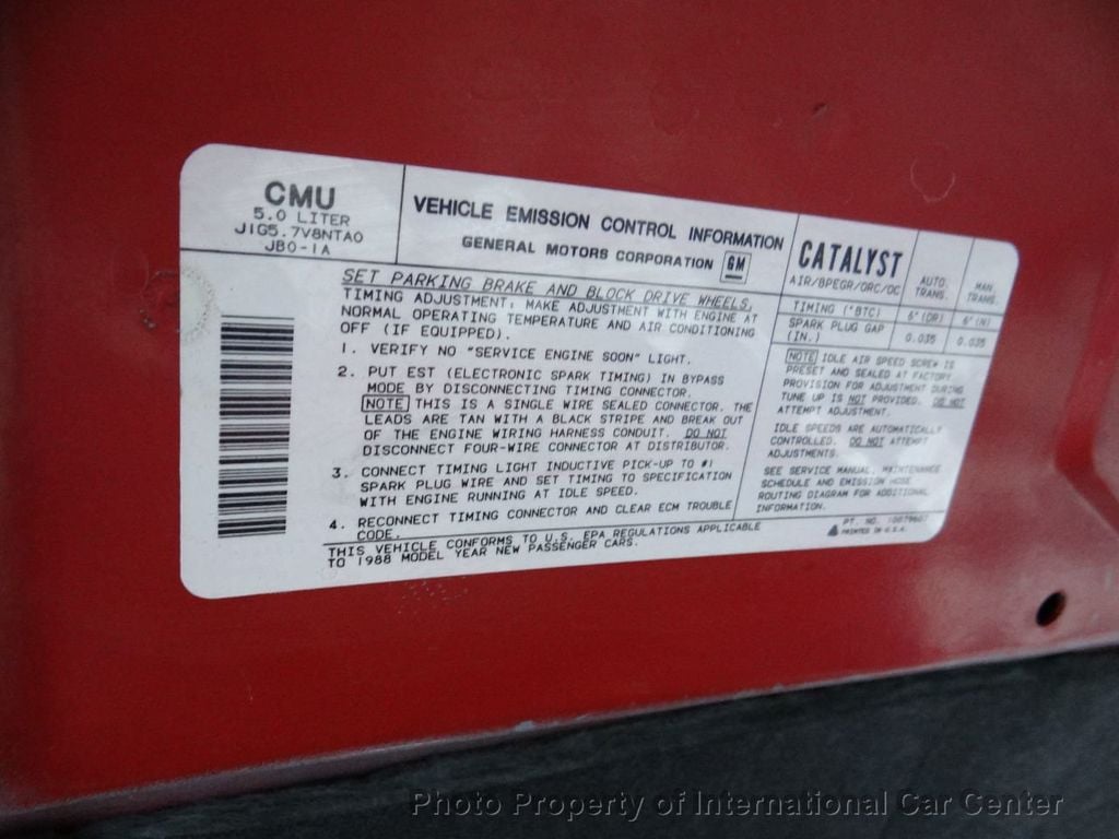 1988 Chevrolet Camaro Iroc-Z Convertible - 21950609 - 39
