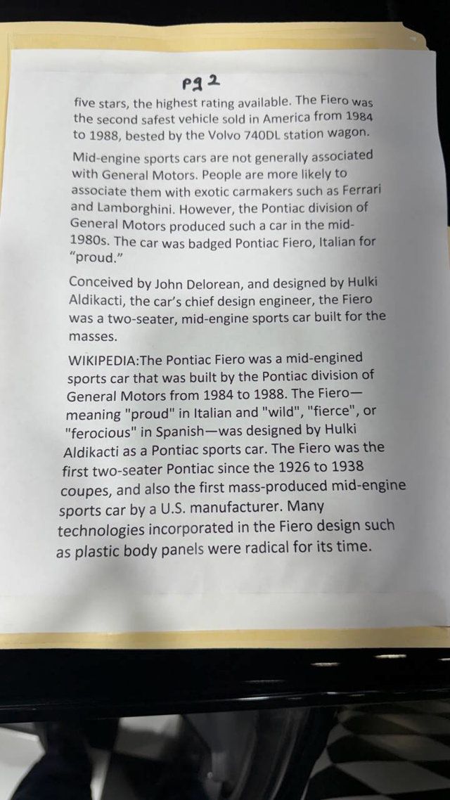 1988 Pontiac Fiero GT 2dr Coupe - 22980011 - 65