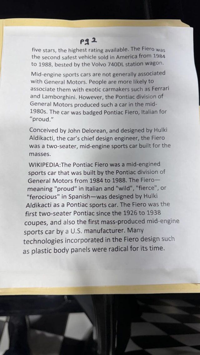 1988 Pontiac Fiero GT 2dr Coupe - 22980011 - 67