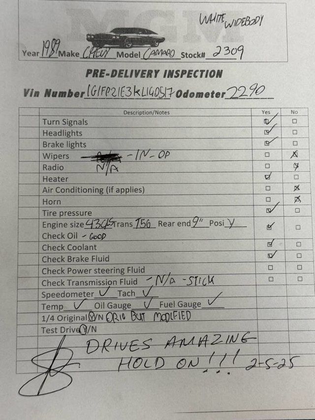 1989 Chevrolet Camaro IROC Z/28 6 SPEED LS CUSTOM WIDEBODY - 22768188 - 69