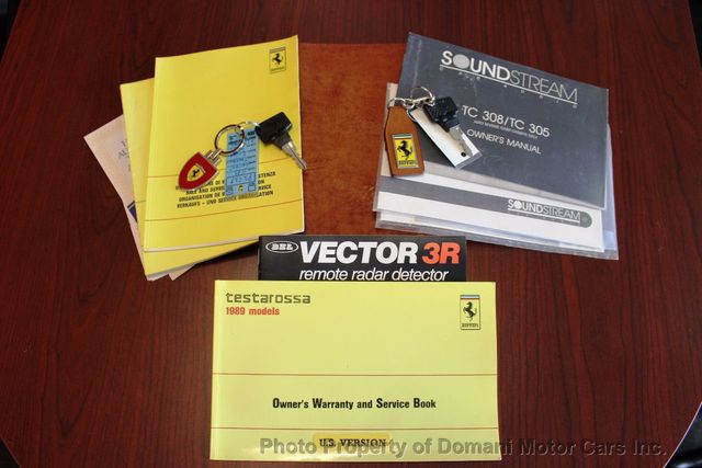 1989 Ferrari Testarossa CAVALLINO PLATINUM AWARD WINNING ONLY 11K MI MAJOR SERVICE DONE - 16713782 - 47