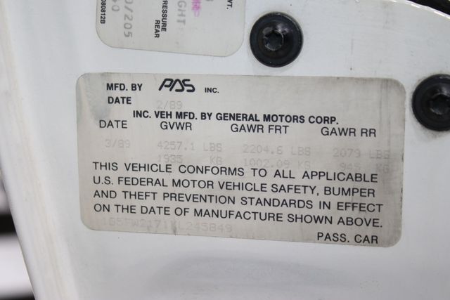 1989 Pontiac Firebird 2dr Coupe Firebird Hatchback - 22991760 - 72