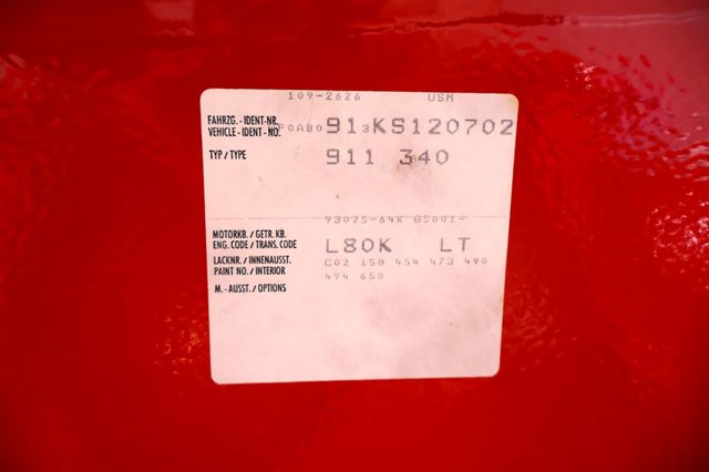 1989 Porsche 911 G50 CARRERA CPE GUARDS RED...60,638 Miles...Show/Display Quality  - 22989051 - 23