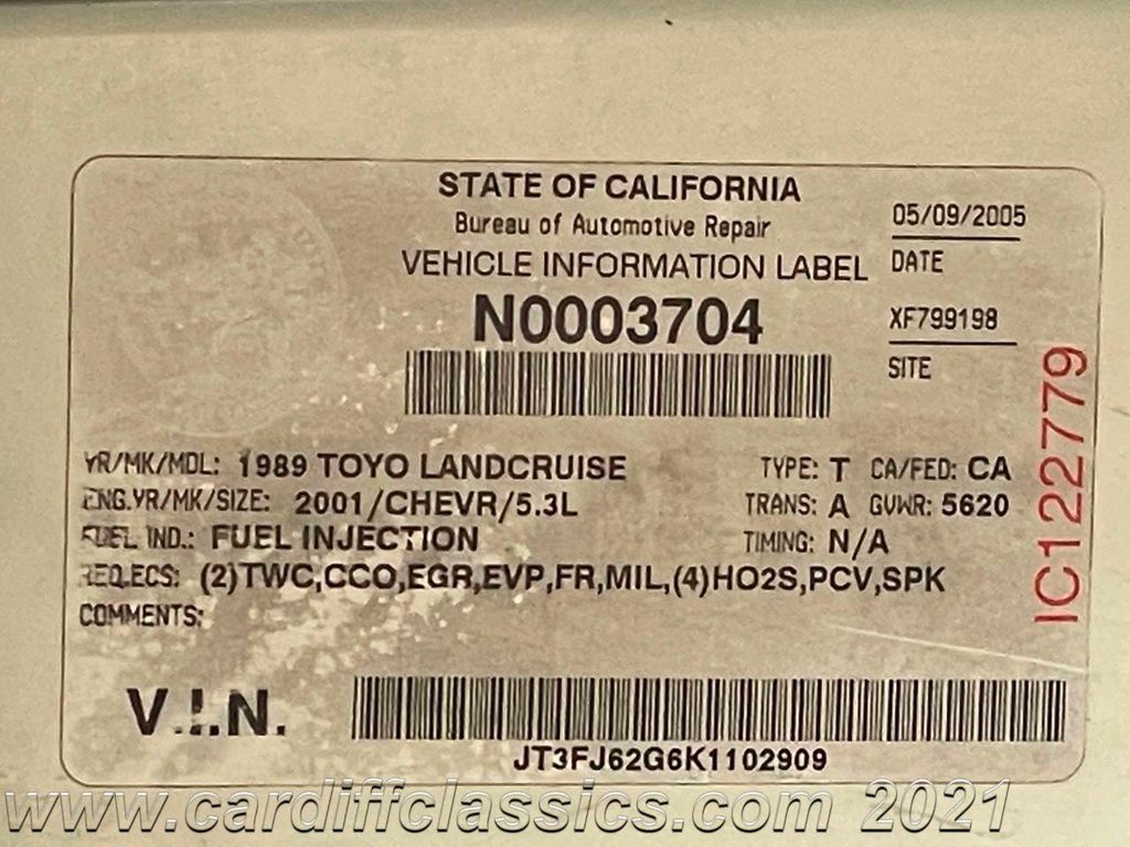 1989 Toyota Land Cruiser 4dr Wagon - 21039258 - 31