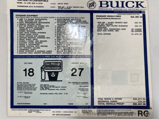 1990 Buick Reatta  - 22474950 - 34
