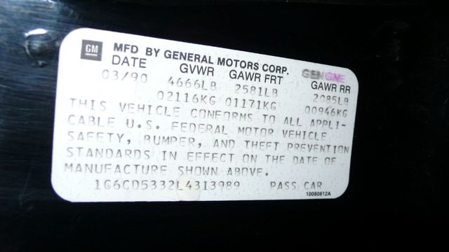 1990 Cadillac DeVille 4dr Sedan - 16493072 - 50