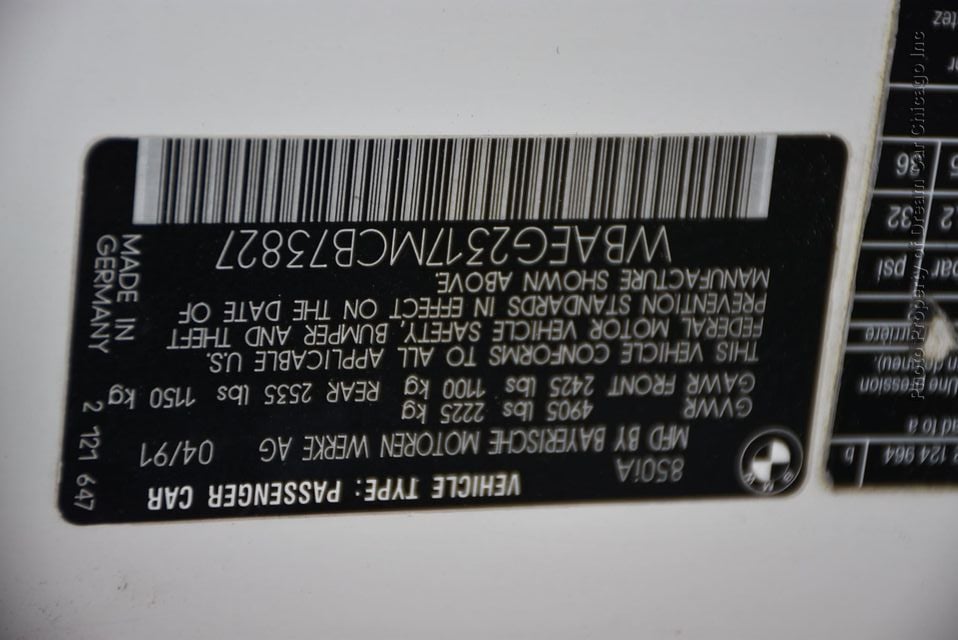 1991 BMW 8 Series 850i - 22998615 - 55