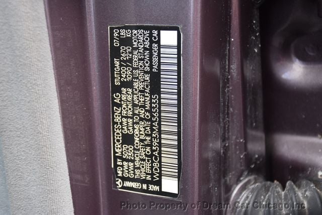 1991 Mercedes-Benz 560 Series 560 Series 4dr Sedan 560SEL - 22957256 - 60