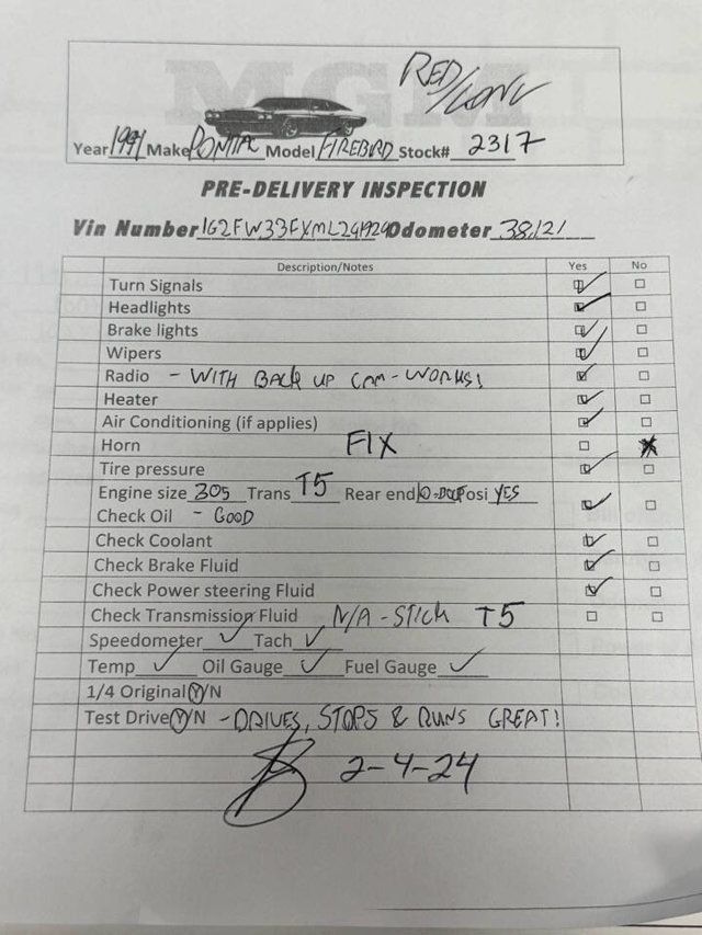 1991 Pontiac Firebird 2dr Trans Am Convertible - 22880605 - 91