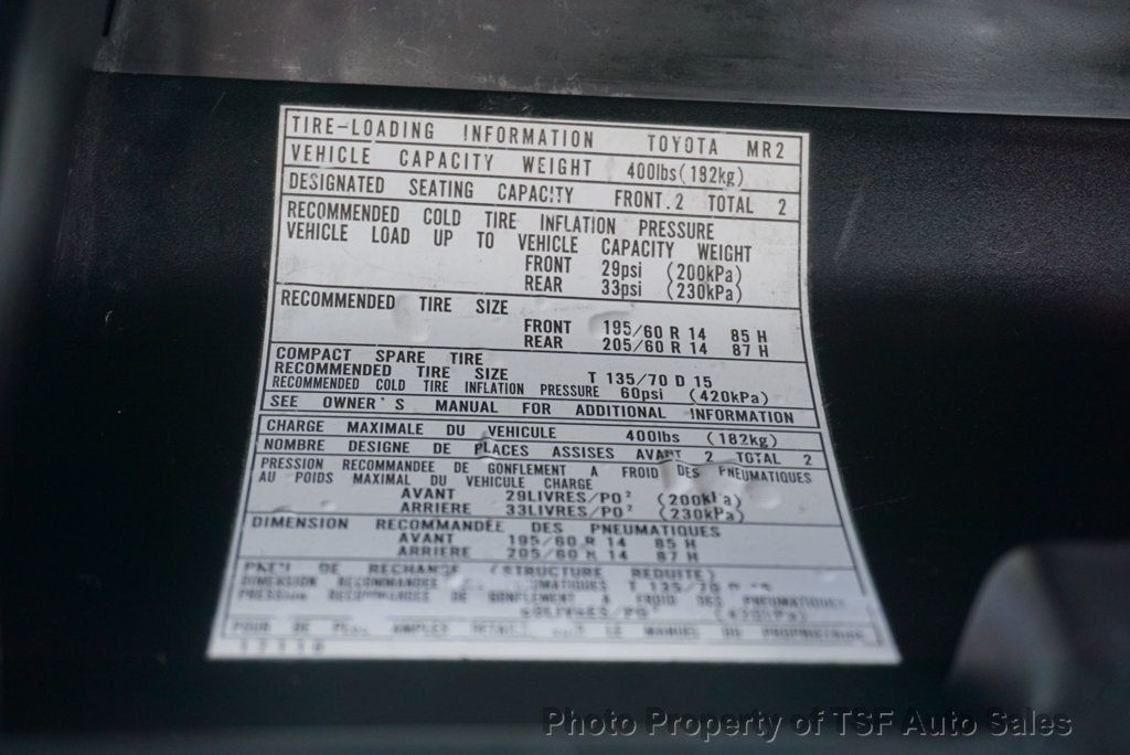 1991 Toyota MR2 2dr Coupe Automatic ECT - 22897075 - 39