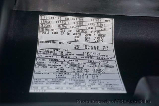 1991 Toyota MR2 2dr Coupe Automatic ECT - 22897075 - 39