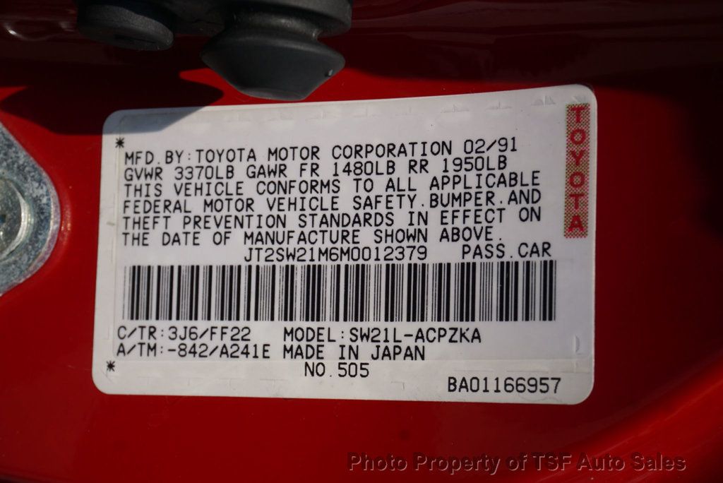 1991 Toyota MR2 2dr Coupe Automatic ECT - 22897075 - 40