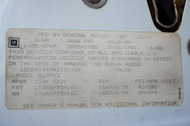1992 Chevrolet C/K 1500 *Silverado 1500* *Z71 Regular Cab* *Short Bed* *Stepside* *Rare* - 23072440 - 17