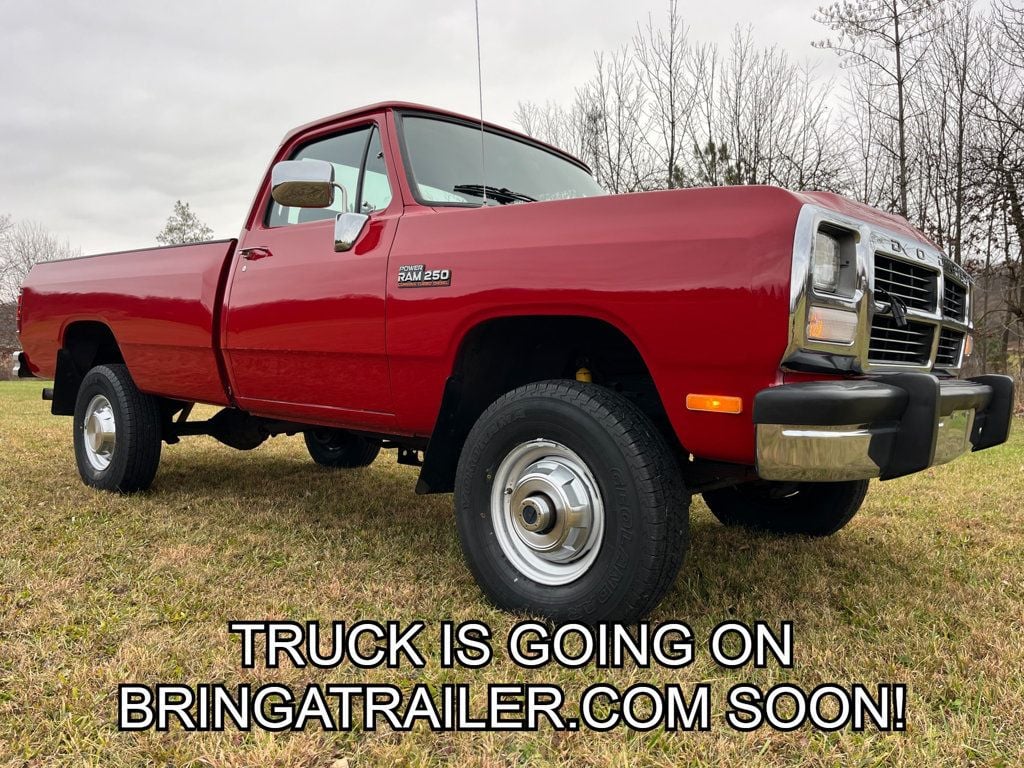 1992 Dodge W250 First Generation 12 Valve Cummins Turbo Diesel 4x4  - 22647426 - 0