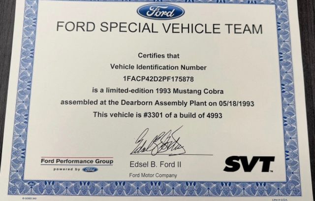 1993 Ford Mustang 3dr Cobra - 23008639 - 76