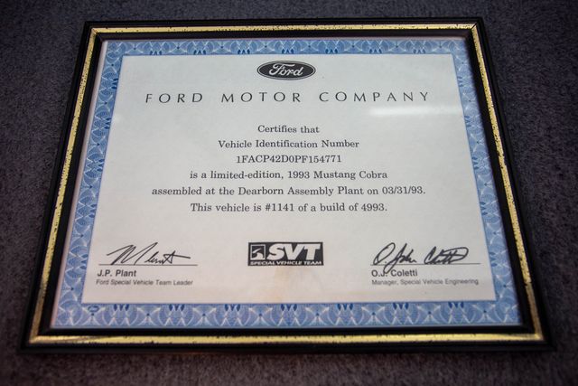 1993 Ford Mustang 3dr Cobra - 22581026 - 52