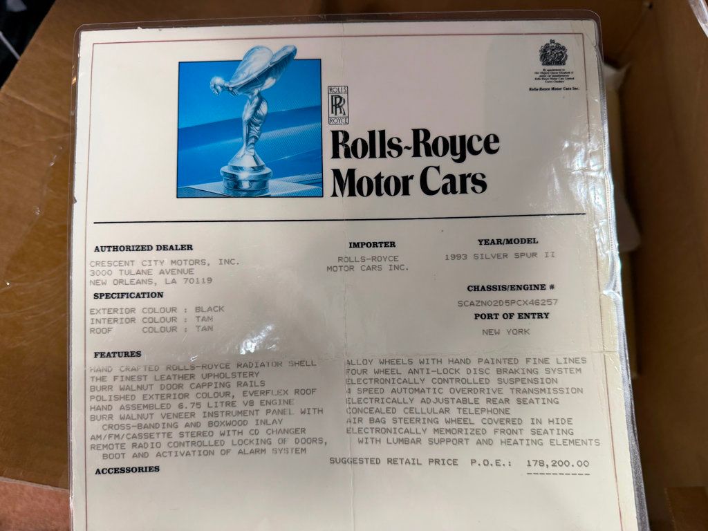 1993 Rolls-Royce Silver Spur Base Trim - 22987855 - 92