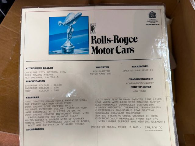 1993 Rolls-Royce Silver Spur Base Trim - 22987855 - 92