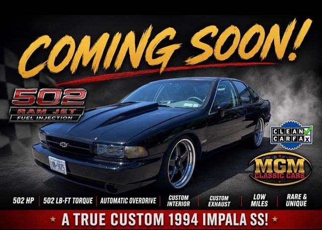 1994 Chevrolet Impala SS CUSTOM - 502 RAMJET BIG BLOCK - CLEAN CARFAX - 23040850 - 1